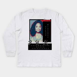 Oprah Winfrey Black History Month Icon Kids Long Sleeve T-Shirt